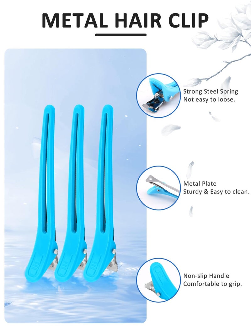 YOOVR 19PCS Hair Bleach Dye Kit with Hair Dye Brush and Bowl Whisk Hair Clips Protective Gear Set, Ideal for Hair Bleaching Coloring Highlighting, Essential Salon Supplies for Home Use (Blue) - Image 5